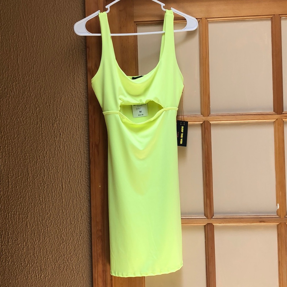 Neon yellow dress